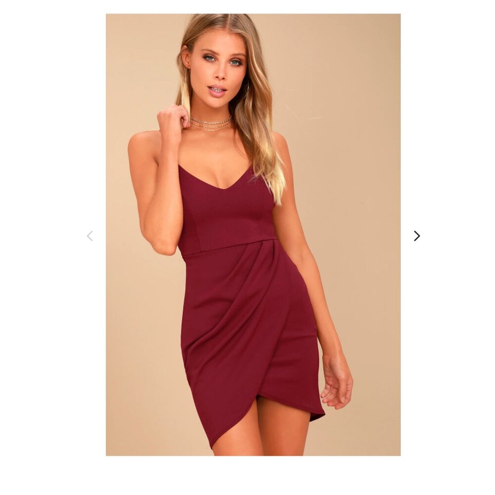 Lulus Forever Your Girl Wine Red Bodycon Dress